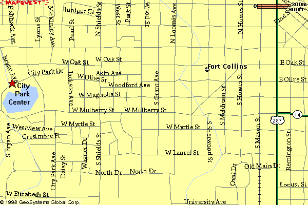 Map for City Park Center